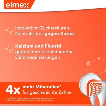 elmex Zahnpasta Kariesschutz Professional Zahnpasta, medizinische Zahnreinigung 75 ml, (3-St)