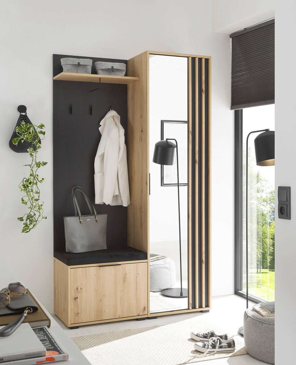 moebel-dich-auf Kompaktgarderobe VOLAM (Paneel + Sitzbank günstig online kaufen