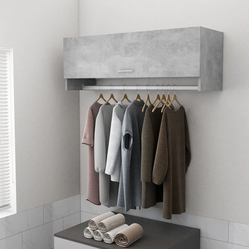 vidaXL Kompaktgarderobe in Betongrau (LxBxH: 32,5x100x35 cm)