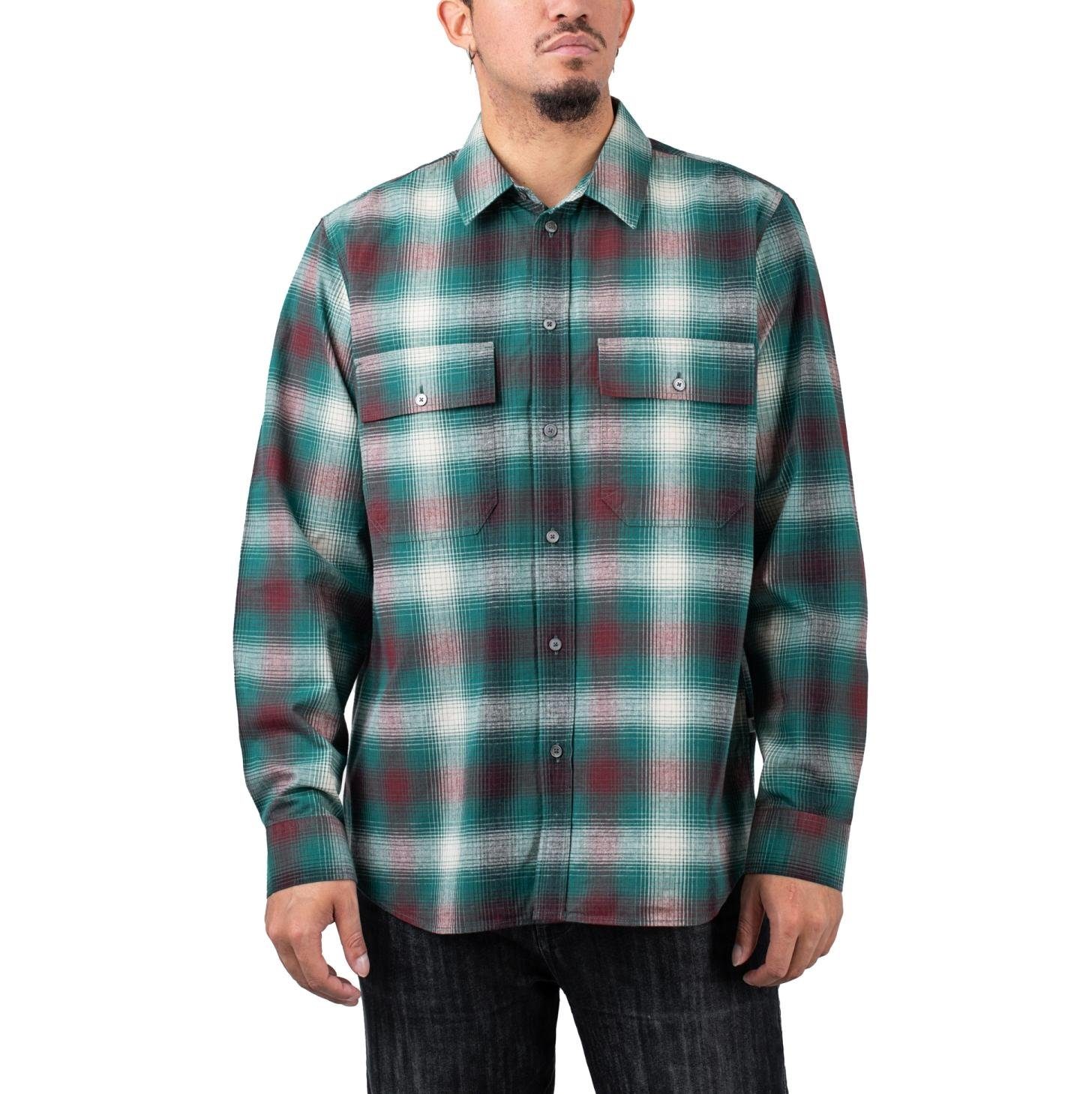 WOOD WOOD Langarmhemd Wood Wood Avenir Gradient Flannel Overshirt