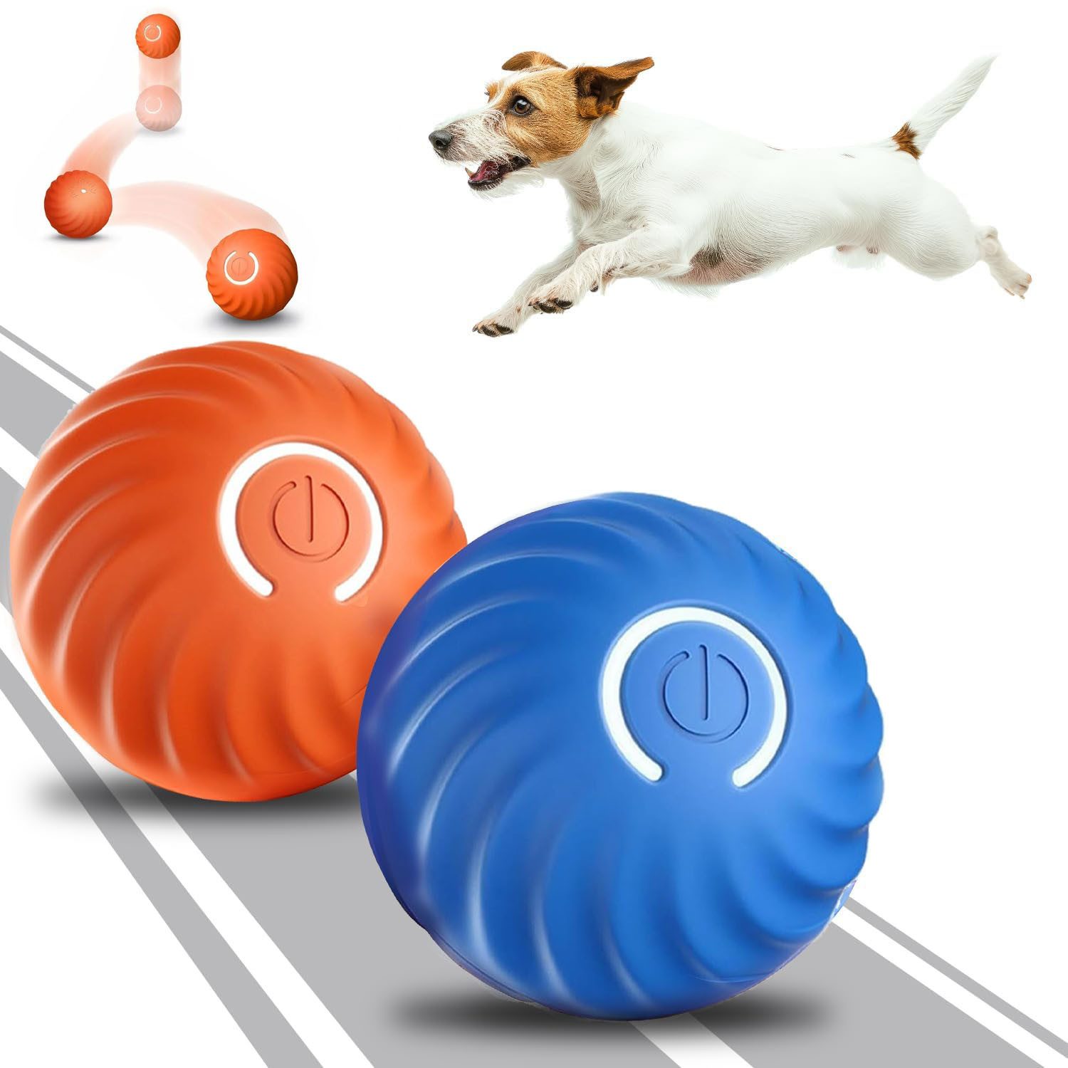 Comfy Mate Tier-Intelligenzspielzeug Hundespielzeug Ball USB Wiederaufladbar Selbstrollender Ball Hund
