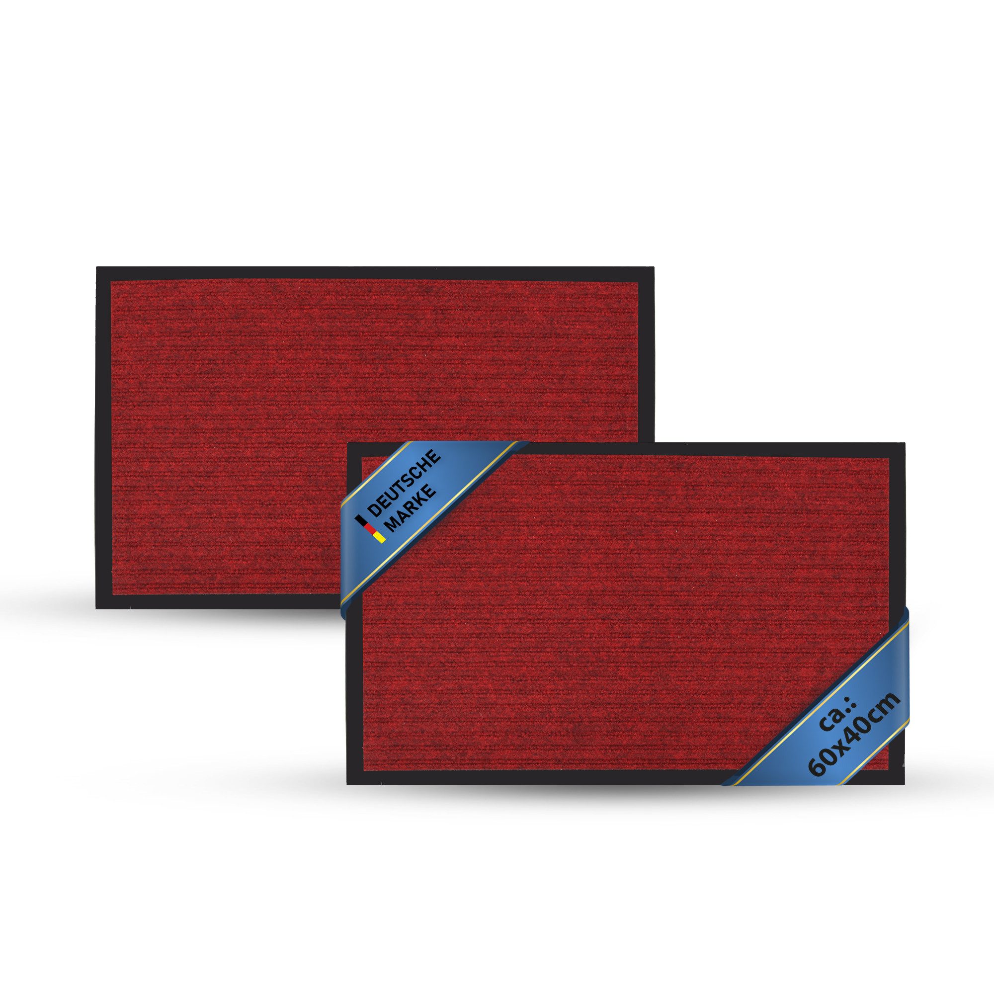 Bestlivings Fußmatte 2er / 4er Pack, Rechteckig, Höhe: 5 mm, wetterwest, wasserabweisend 60x40cm Indoor / Outdoor