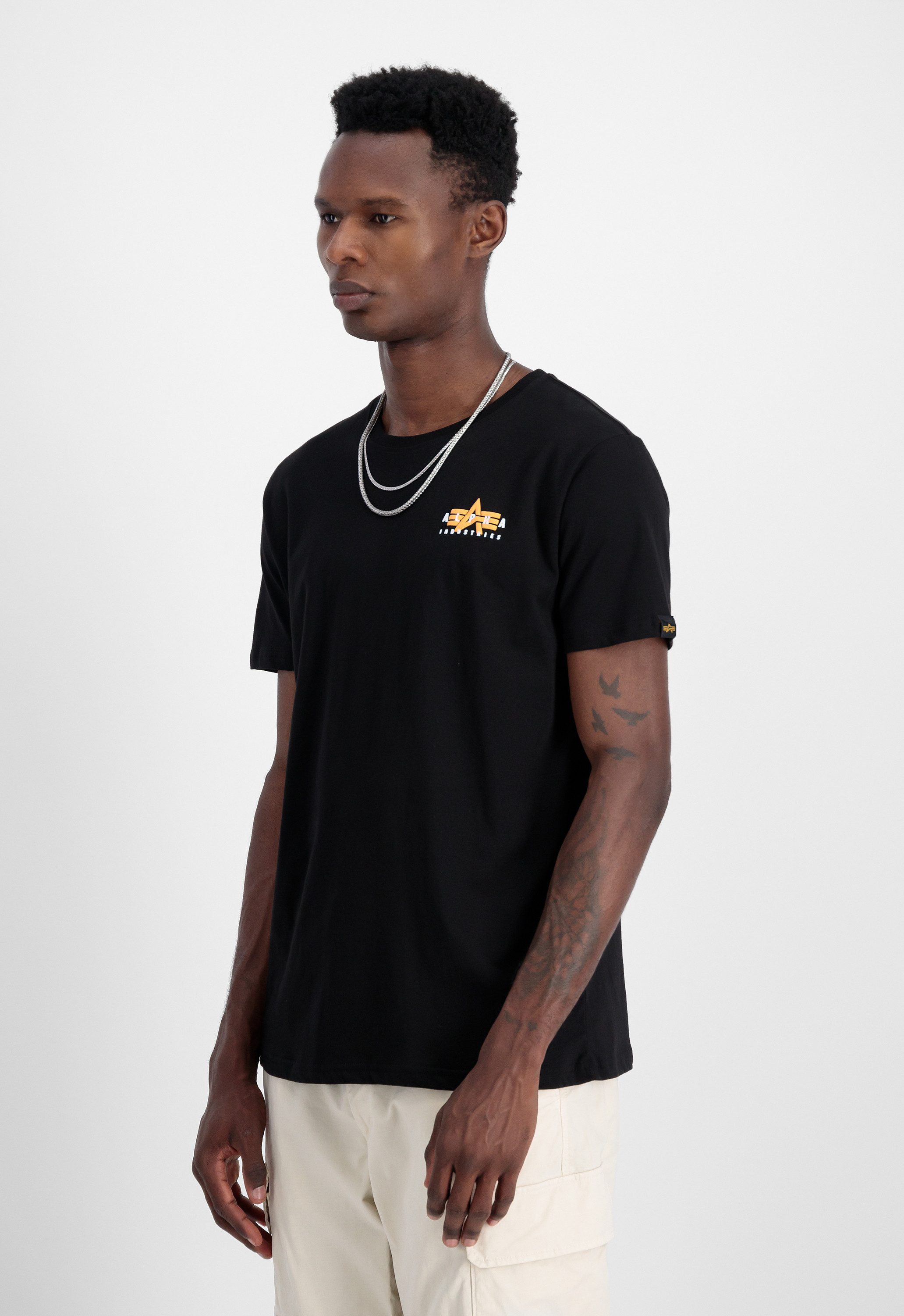 Alpha Industries T-Shirt Puff Print Logo Backprint T-Shirt