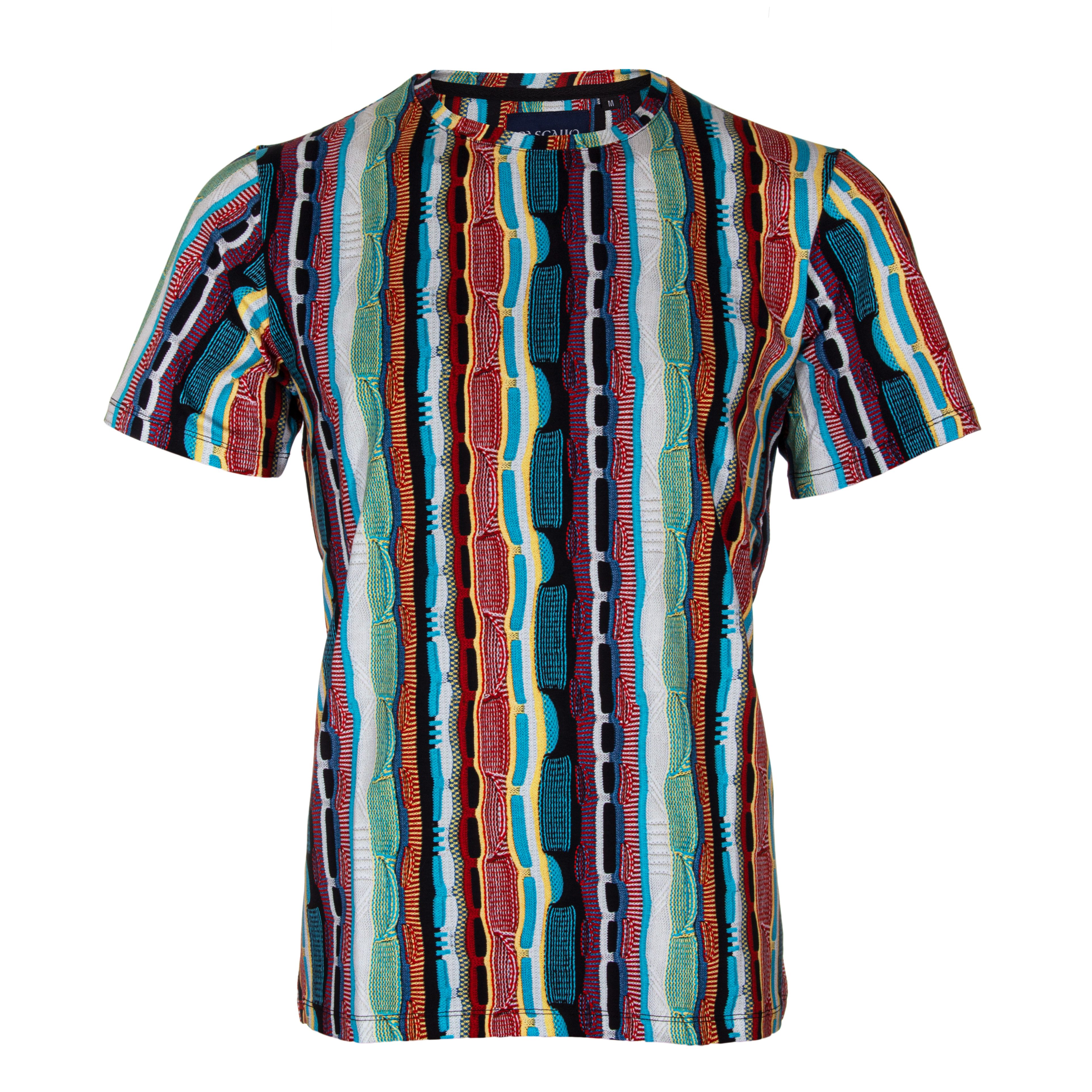 Cascallo T-Shirt Cascallo® Tommaso Herren Premium T-Shirt Bunt Vintage (1-tlg)