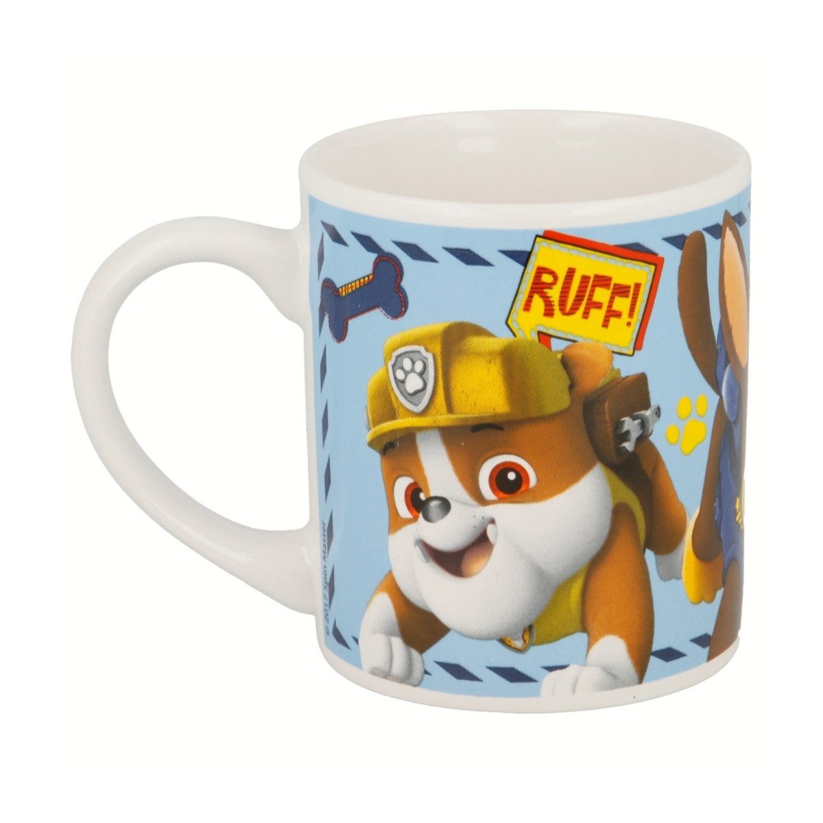 PAW PATROL Geschirr-Set Kinder Keramik 3 teilig Teller Schüssel Becher in Geschenkbox (3-tlg), 1 Personen, Keramik