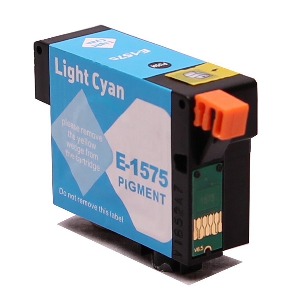 ABC Tintenpatrone (Kompatible Druckerpatrone für Epson T1575 Light Cyan Stylus Photo)