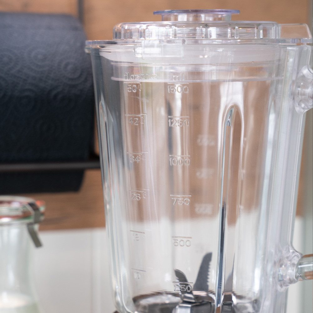 HOME DELUXE Standmixer GRANDE - Matt Schwarz, 800 W, Mixer mit 1,5l, 4 Edelst. Klingen, Smoothie Maker