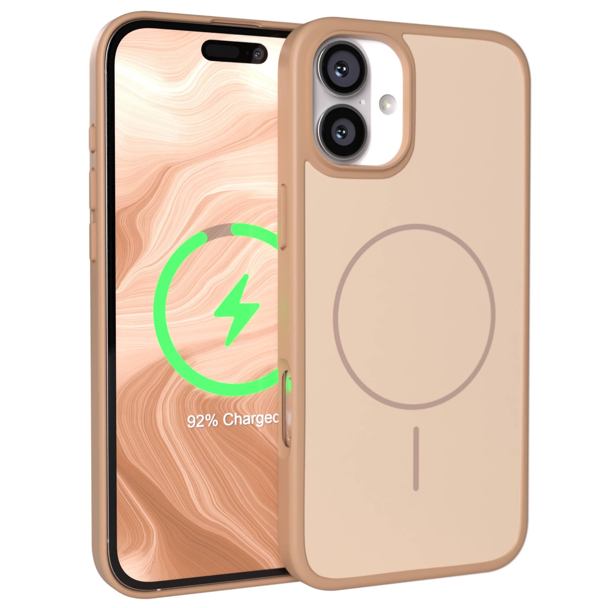 EAZY CASE Handyhülle Slim Outdoor MagSafe Case für Apple iPhone 16 Plus 6,7 Zoll, Stylisch & sicher – MagSafe Outdoor Hülle in Braun