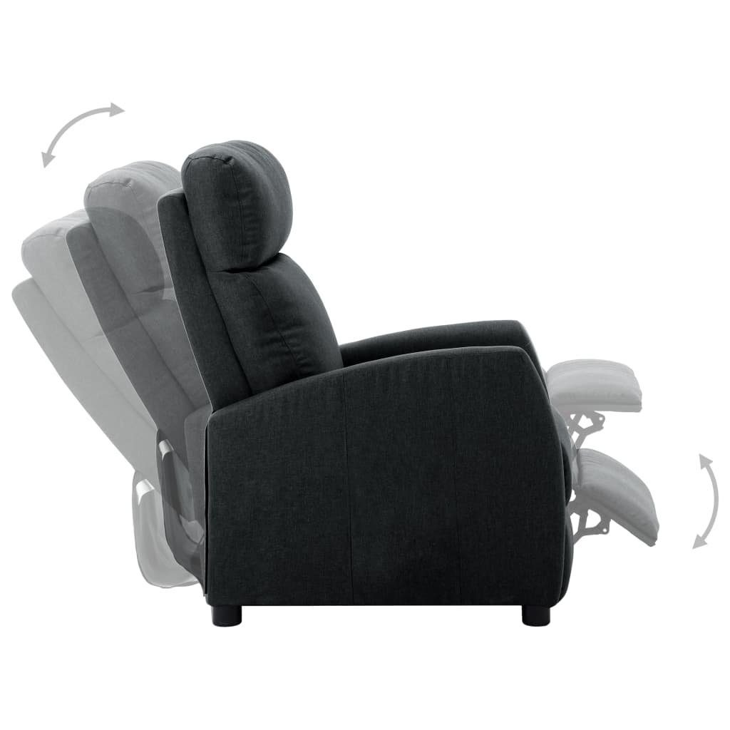 Relaxsessel Sessel furnicato Elektrischer Stoff Dunkelgrau