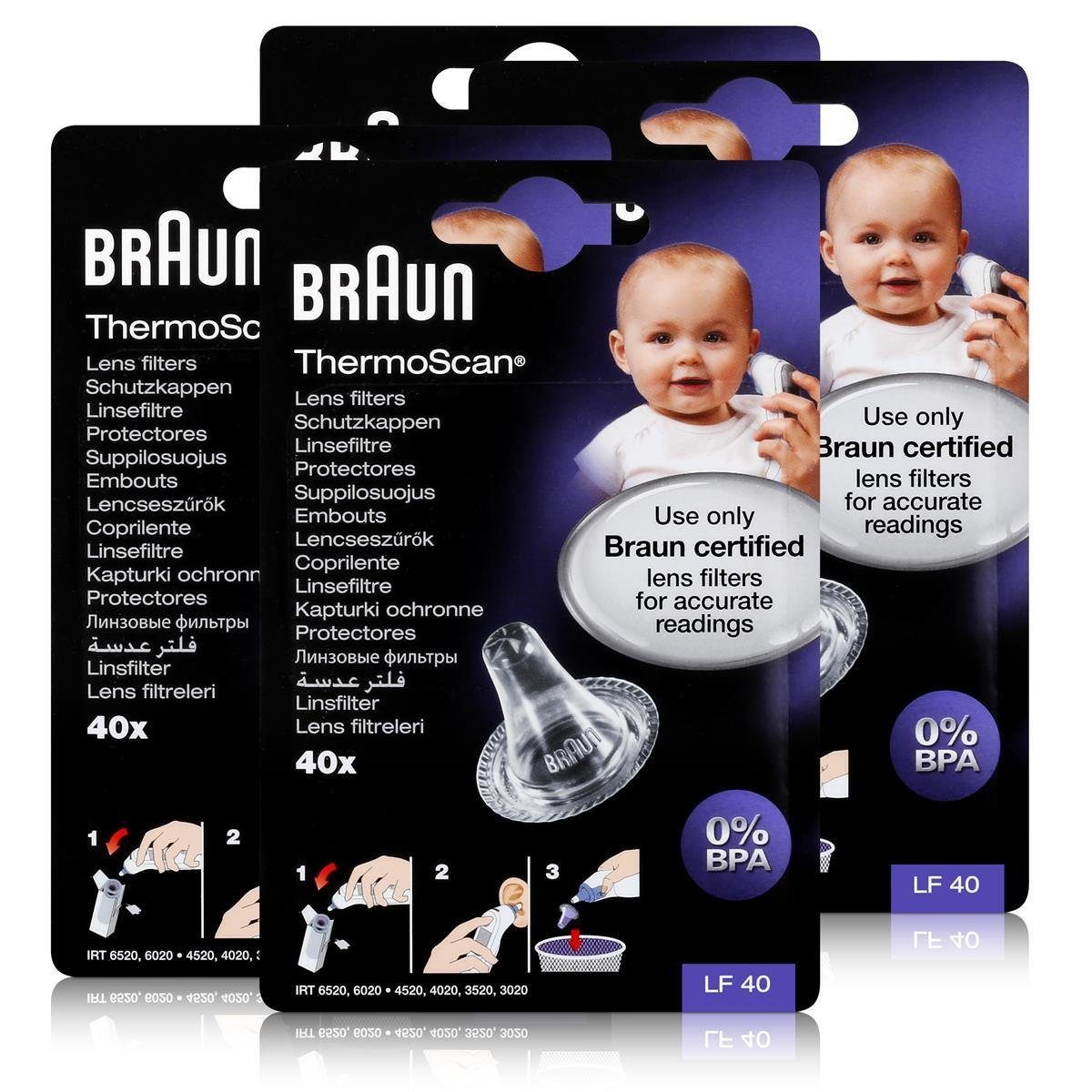 Fieberthermometer Braun ThermoScan Schutzkappen 40 Stück - Für Thermoscan Thermometer (4