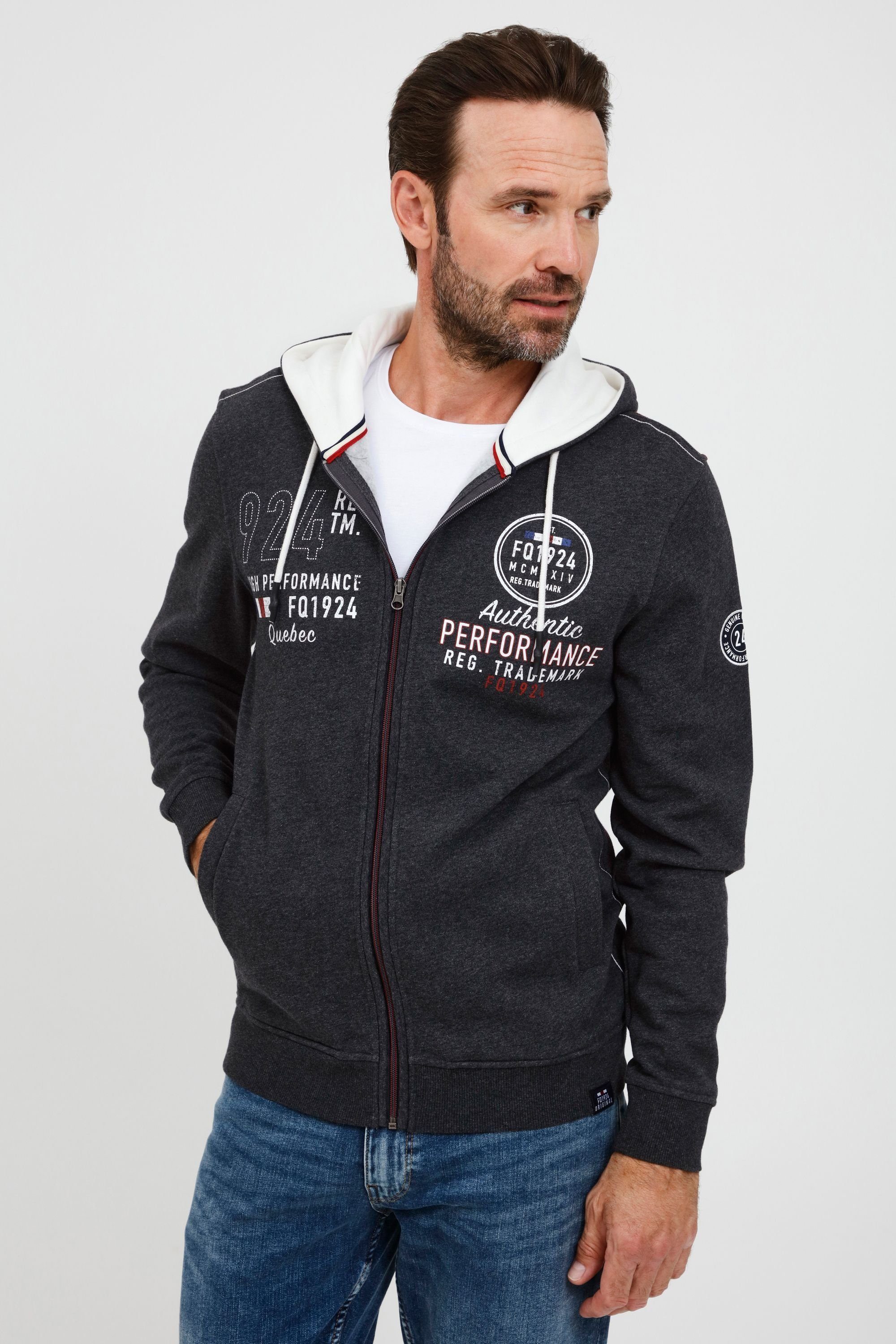 FQ1924 Kapuzensweatjacke FQ1924 FQThur Charcoal Mix