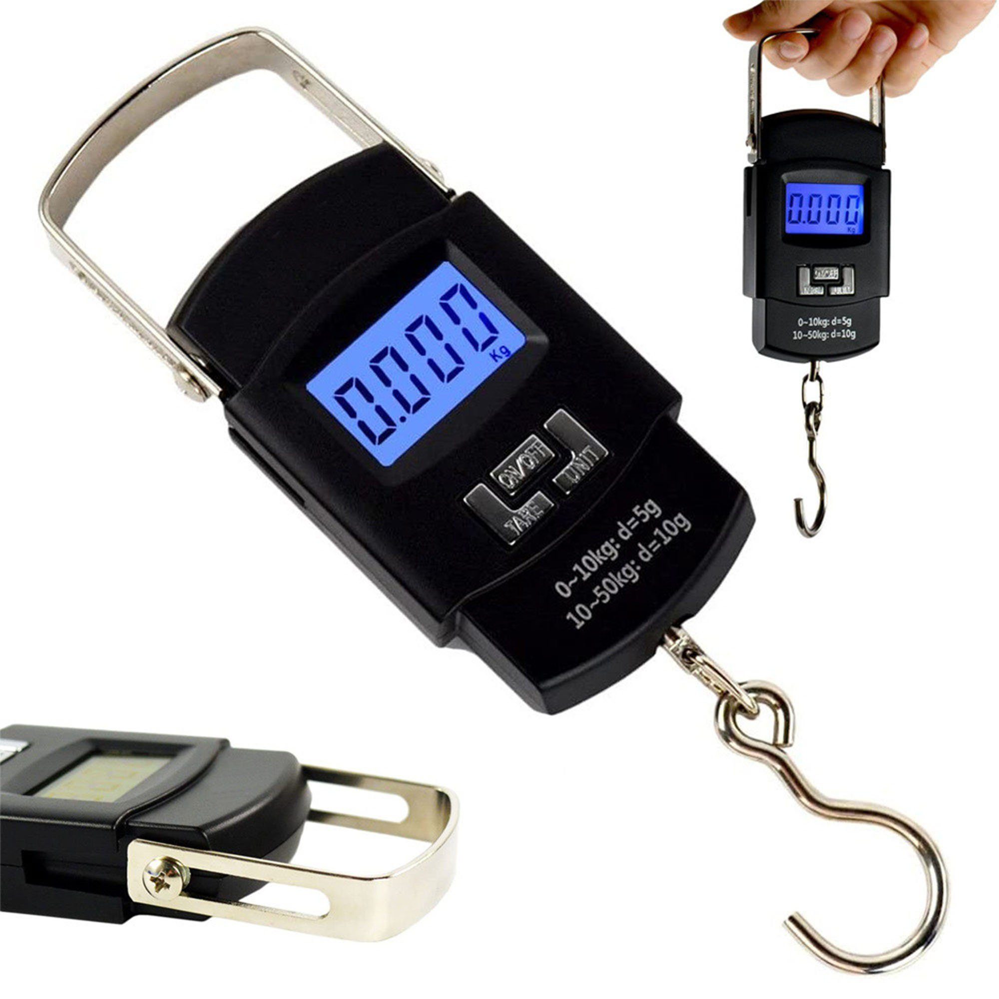 TSB Werk Kofferwaage Kofferwaage Digital Gepäckwaage Reisewaage, Handwaage, Zugrwaage, Hängewaage, 50KG