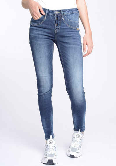 GANG Skinny-fit-Jeans »MORA« mit 3-Knopf-Verschluss und Passe vorne