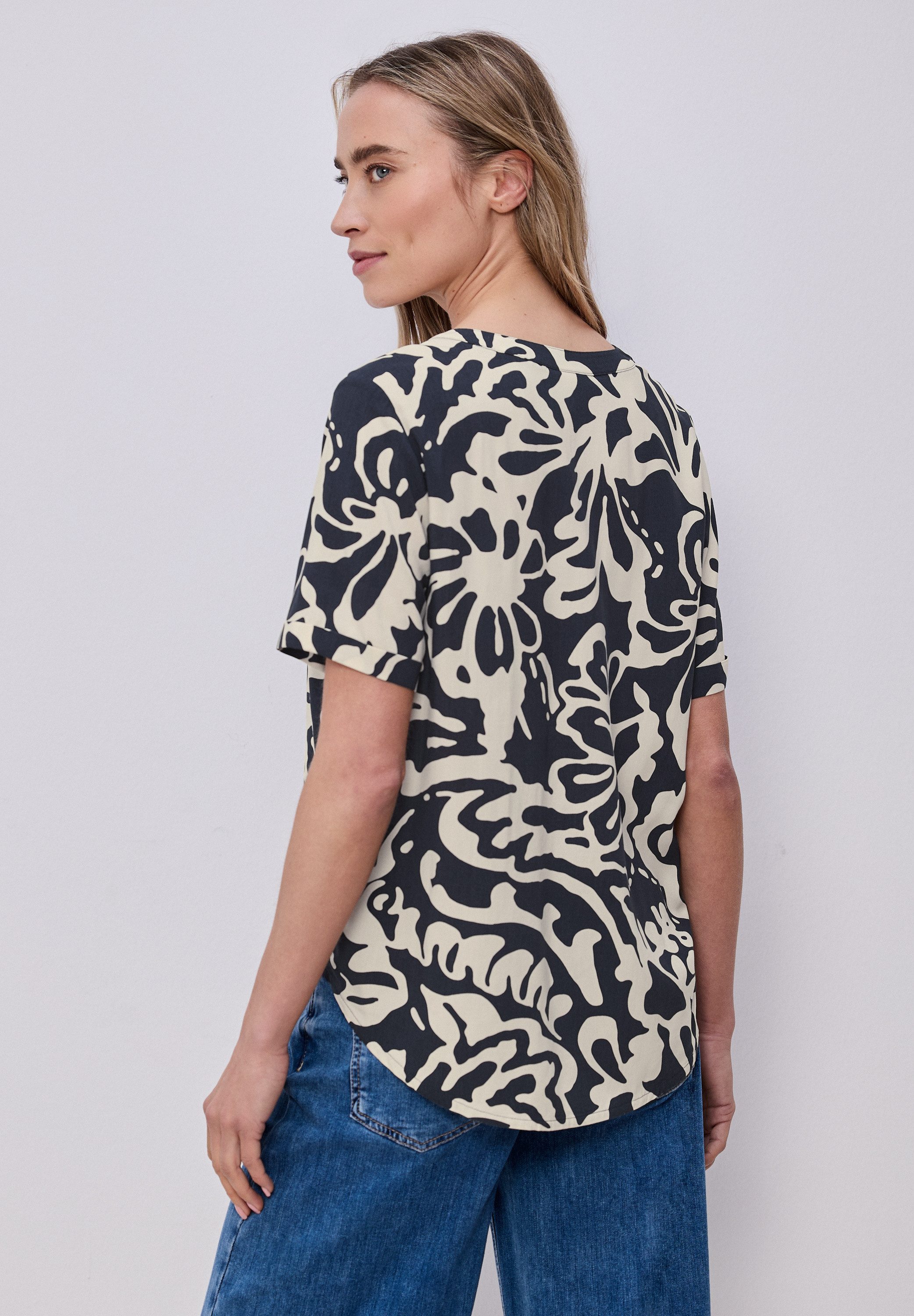 STREET ONE Hemdbluse mit Blumenmuster