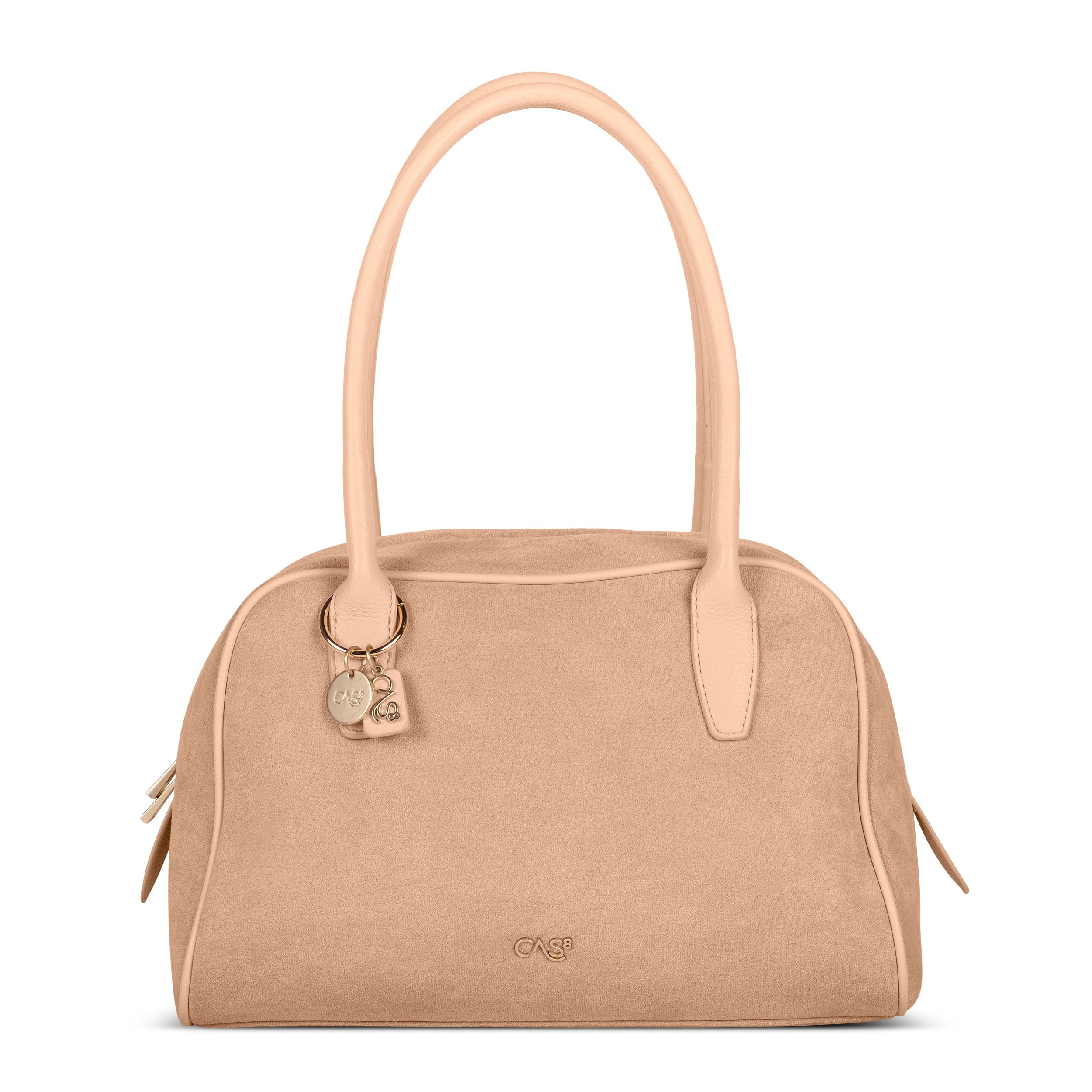 Cas8 Handtasche Rike 35594 - vegane Schultertasche in Wildleder-Optik