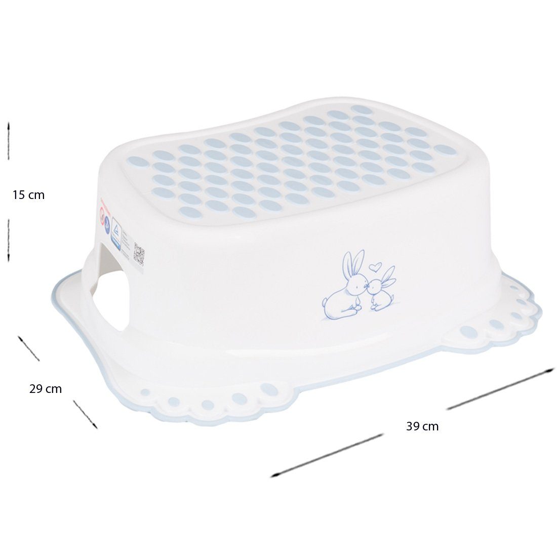 BUNNIES Tega-Baby + Sitz Brille Toilettentrainer Trainer Aufsatz-Gepolstert Teile WC Toilette Kinder, Set Tritthocker 2 - ** - Weiß ** -