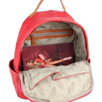 ITALYSHOP24 Rucksack Damen FreizeitRucksack Backpack Daypack Schultertasche Leder Optik, wahrer Blickfang, Tagesrucksack Schule, Reise, Urlaub, Arbeit