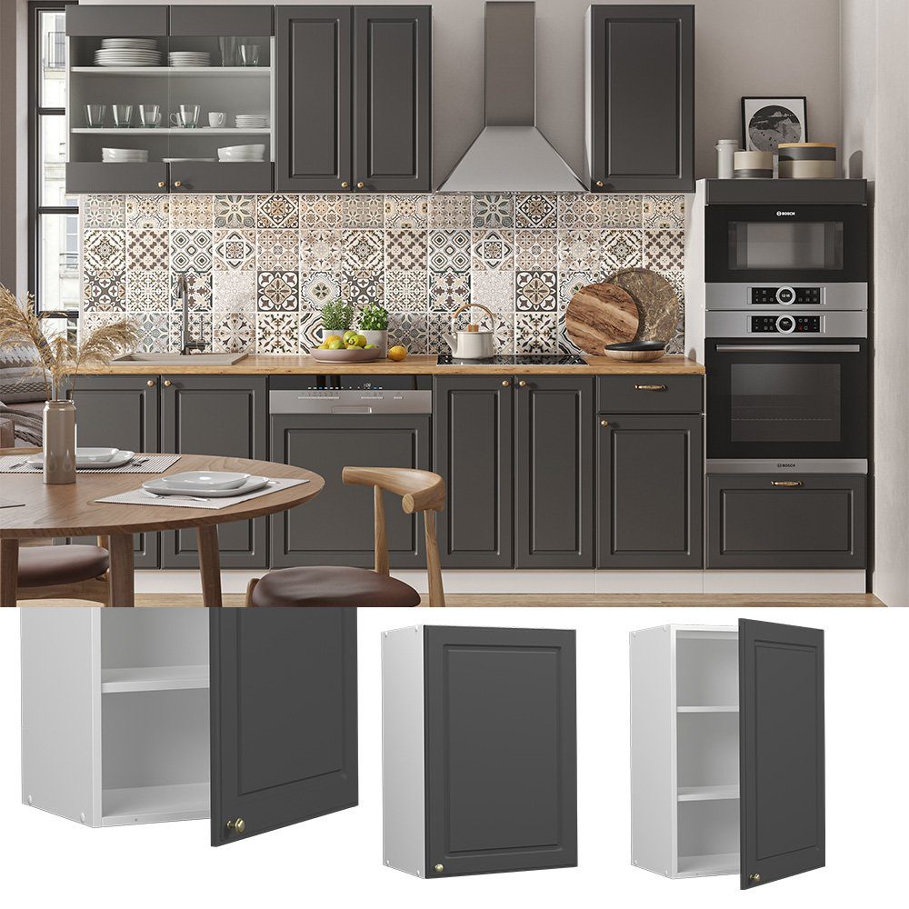 Vicco Hängeschrank Fame-Line, Anthrazit-Gold/Weiß, 50 cm günstig online kaufen