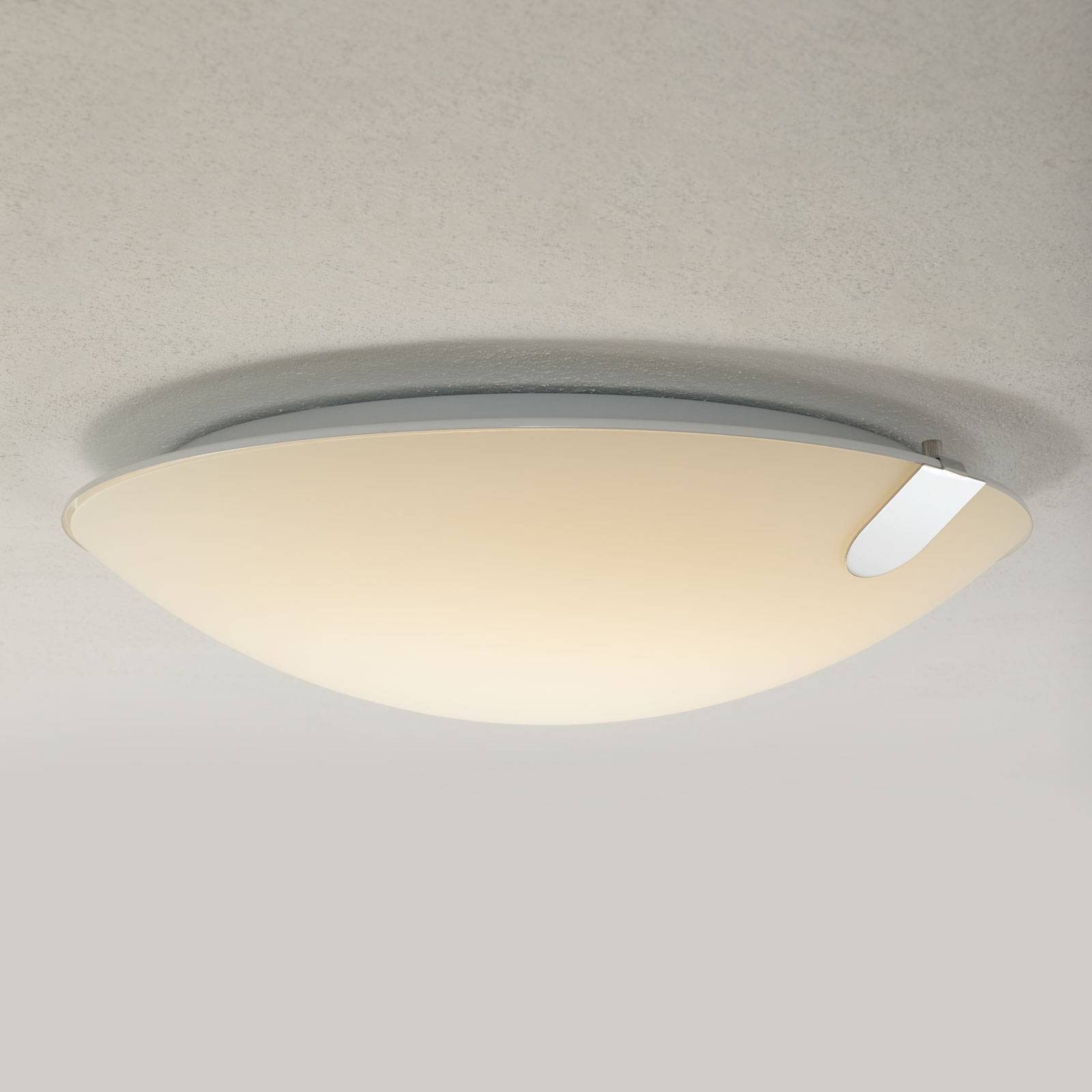Arcchio LED Deckenleuchte Telie, LED-Leuchtmittel fest verbaut, warmweiß, Modern, Glas, Stahl, weiß, chrom, inkl. Leuchtmittel, LED Lampe