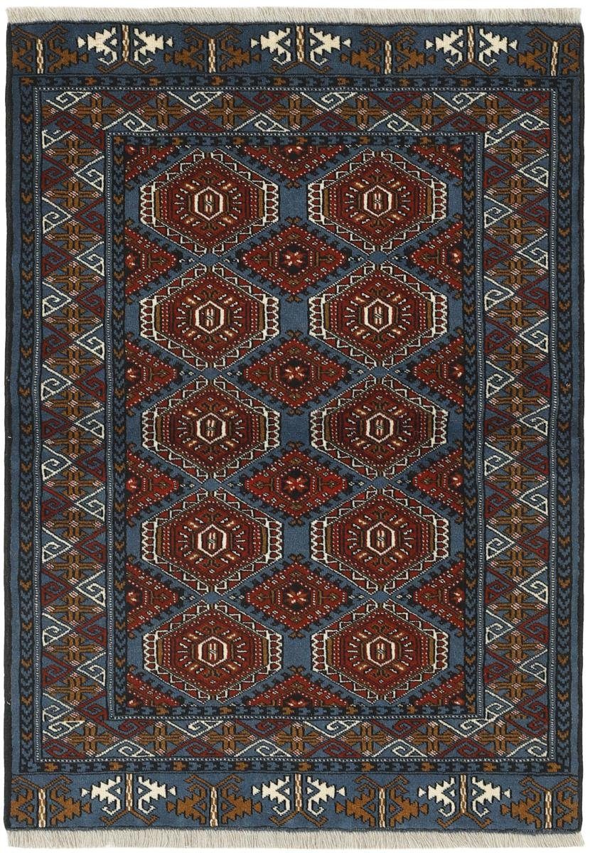 Orientteppich Turkaman 106x150 Handgeknüpfter Orientteppich / Perserteppich, Nain Trading, rechteckig, Höhe: 6 mm