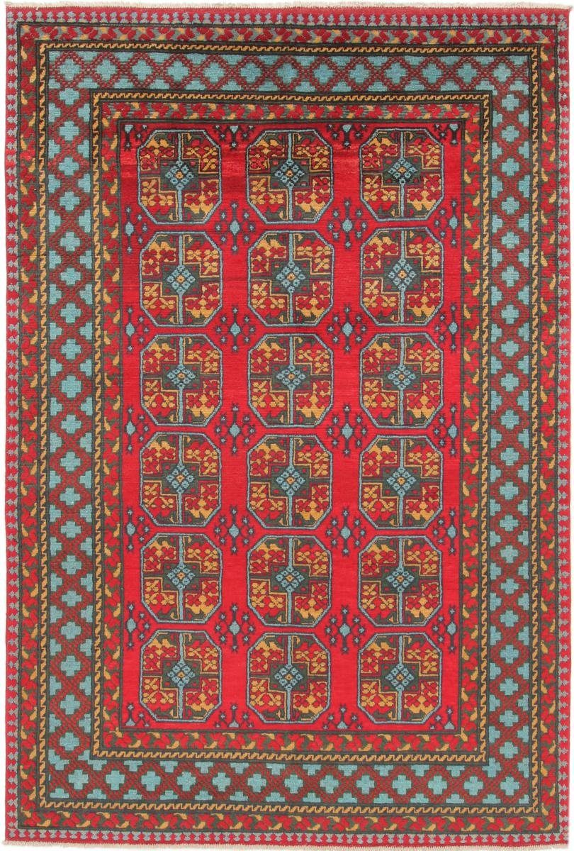 Orientteppich Afghan Akhche 197x292 Handgeknüpfter Orientteppich, Nain Trading, rechteckig, Höhe: 6 mm