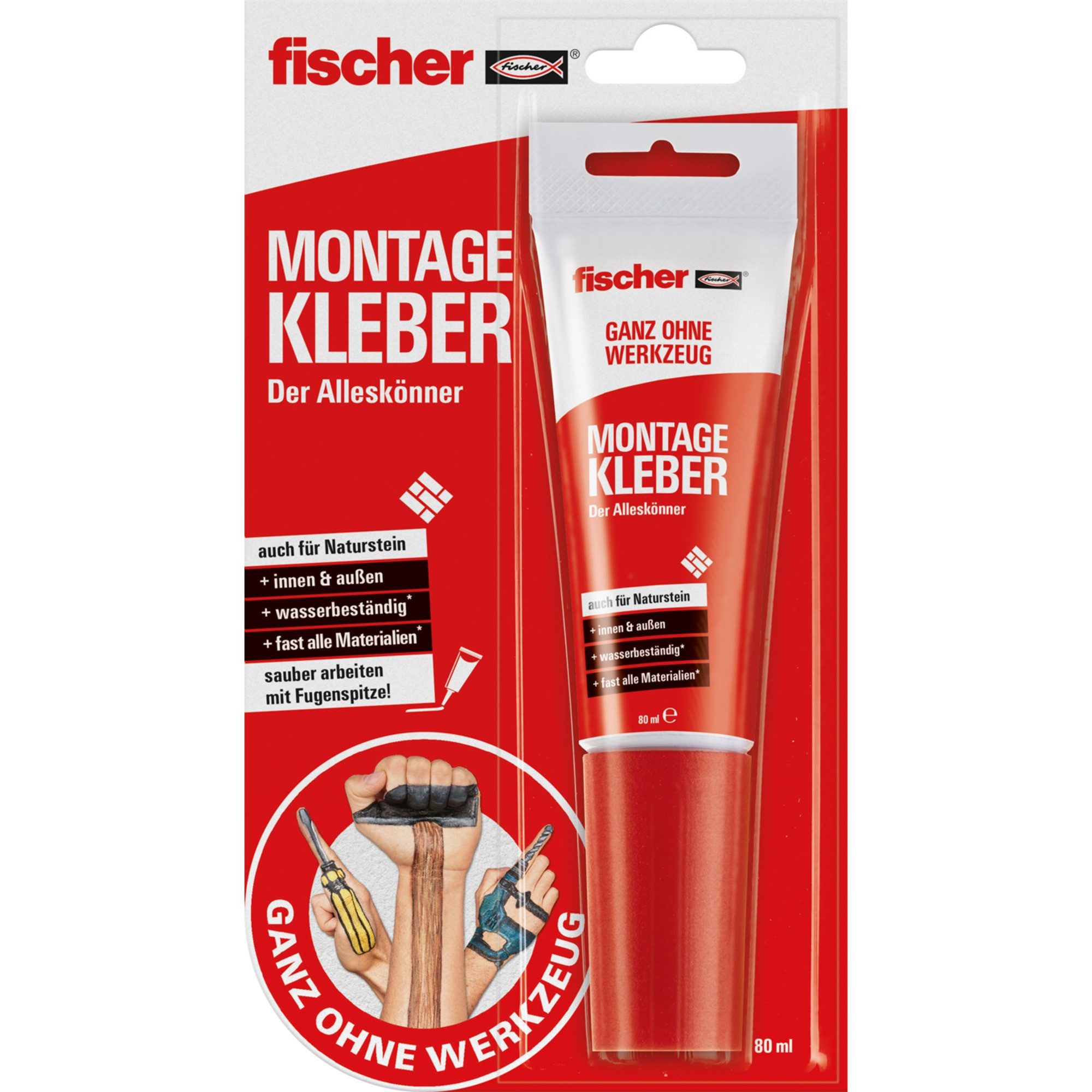 Fischer Klebstoff fischer GOW Montagekleber, Tube 80ml, Kleber