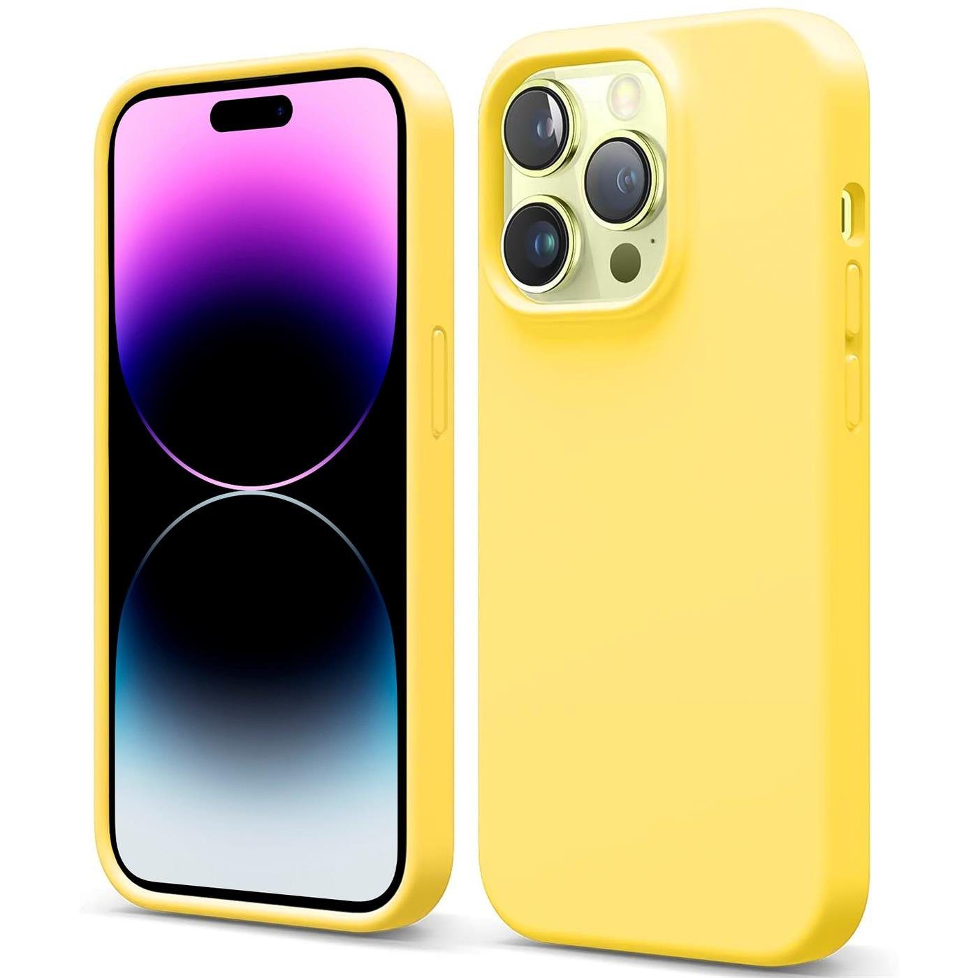 CoolGadget Handyhülle Silikon Colour Series Slim Case für Apple iPhone 14 Pro 6,1 Zoll, Hülle weich Handy Cover für iPhone 14 Pro Schutzhülle