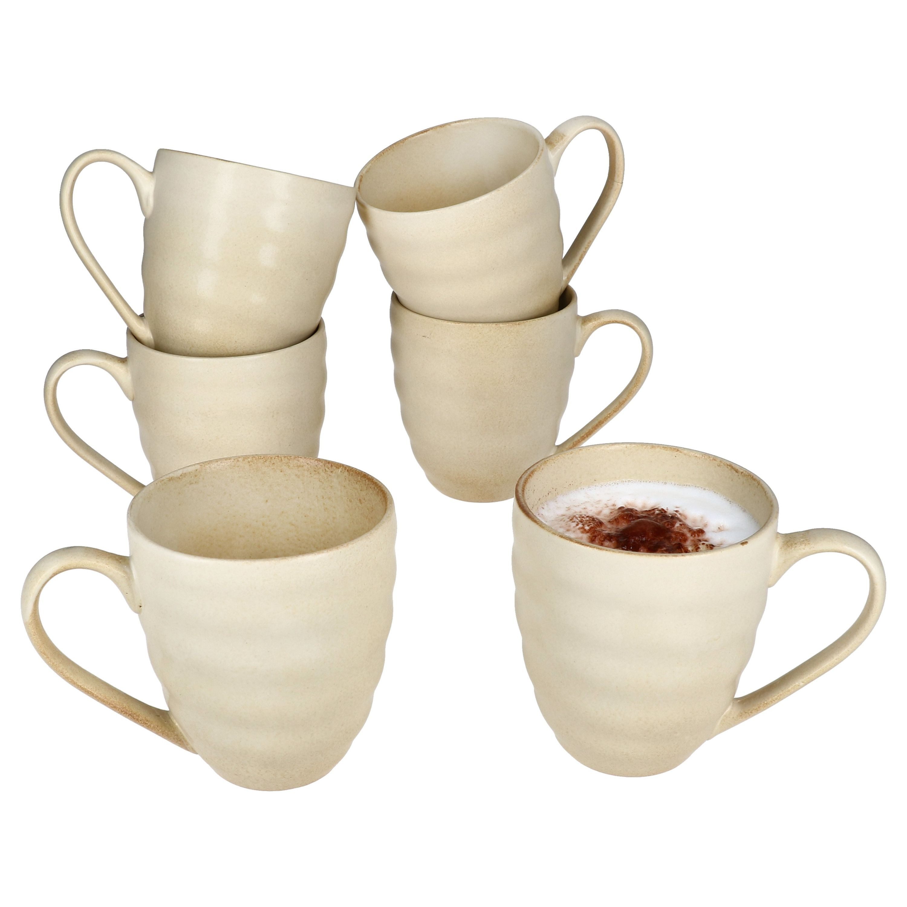 MamboCat Becher MamboCat CLAY BEIGE 6er Set Kaffeebecher 320ml Strudel beige Geschirr, Steingut
