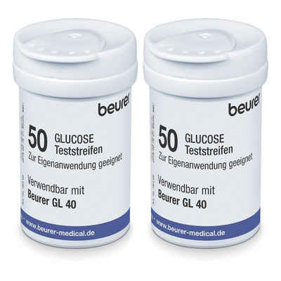 BEURER Blutzuckermessgerät Teststreifen - GL 40 (100 Stk), Packung