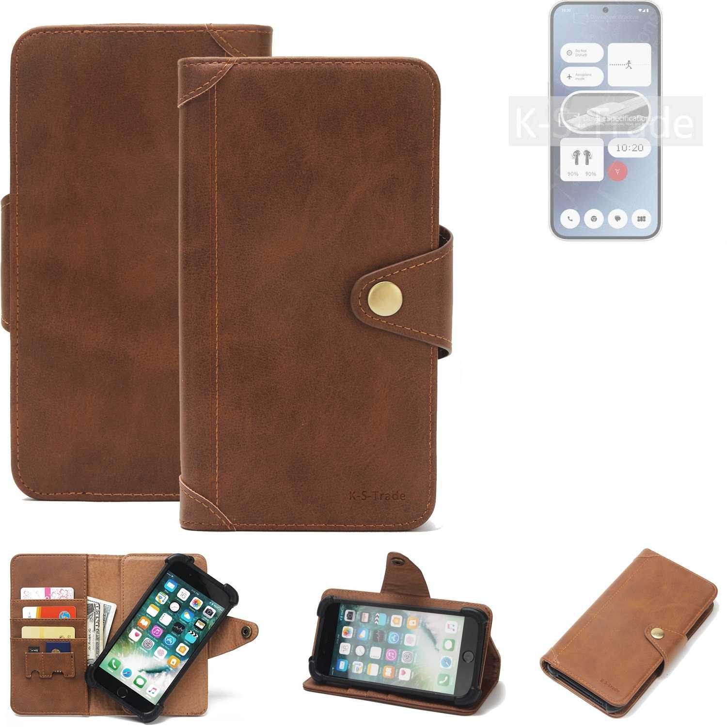 K-S-Trade Handyhülle für Nothing Phone (2a), Handyhülle Schutz Hülle Walletcase Bookstyle Tasche Case