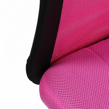 Amstyle Drehstuhl SPM1.315 (Kinderschreibtischstuhl Pink für Kinder ab 6), Jugendstuhl mit Lehne & Weichbodenrollen bis 60 kg