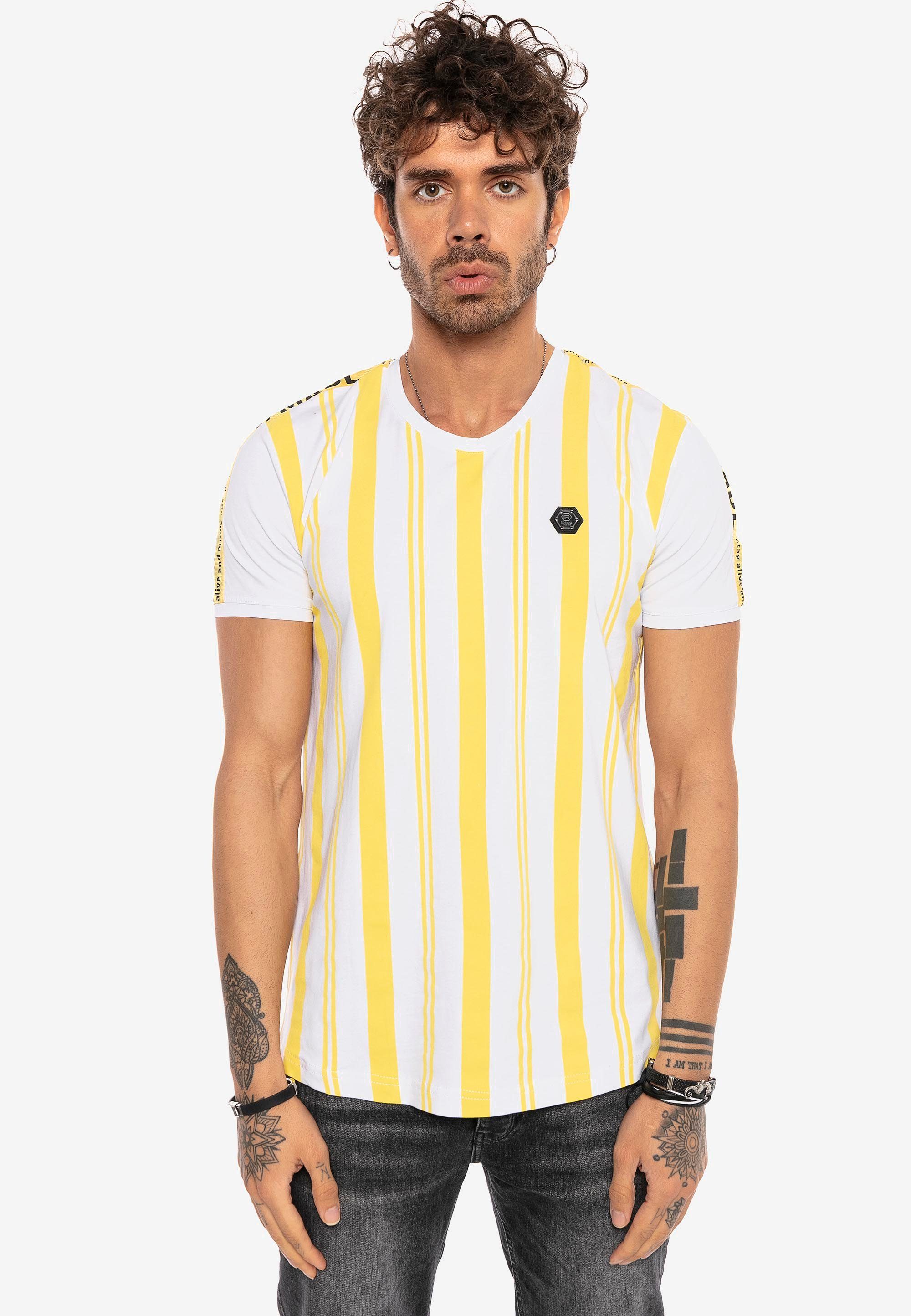 RedBridge gelb-weiß T-Shirt Summer mit Stripes Baltimore