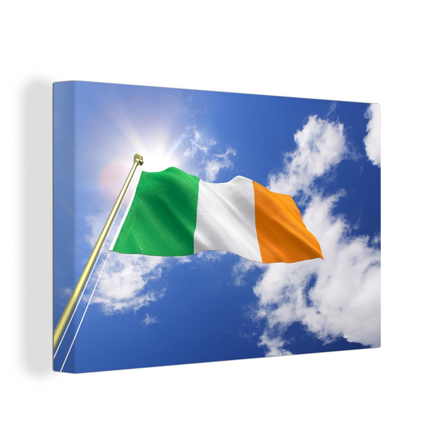 OneMillionCanvasses® Leinwandbild Die Flagge von Irland günstig online kaufen