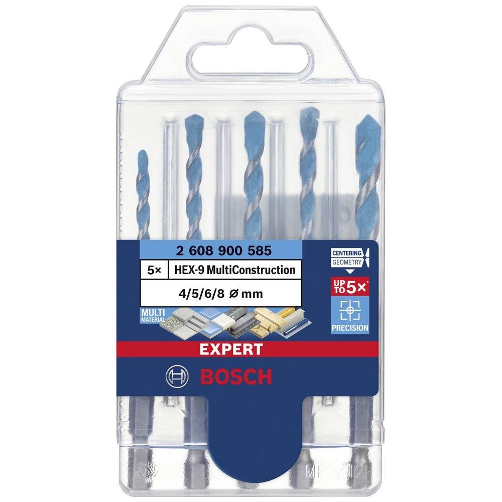 BOSCH Mehrzweckbohrer Bohrer-Set, 4/5/6/6/8 mm, 5-tlg 2608900585