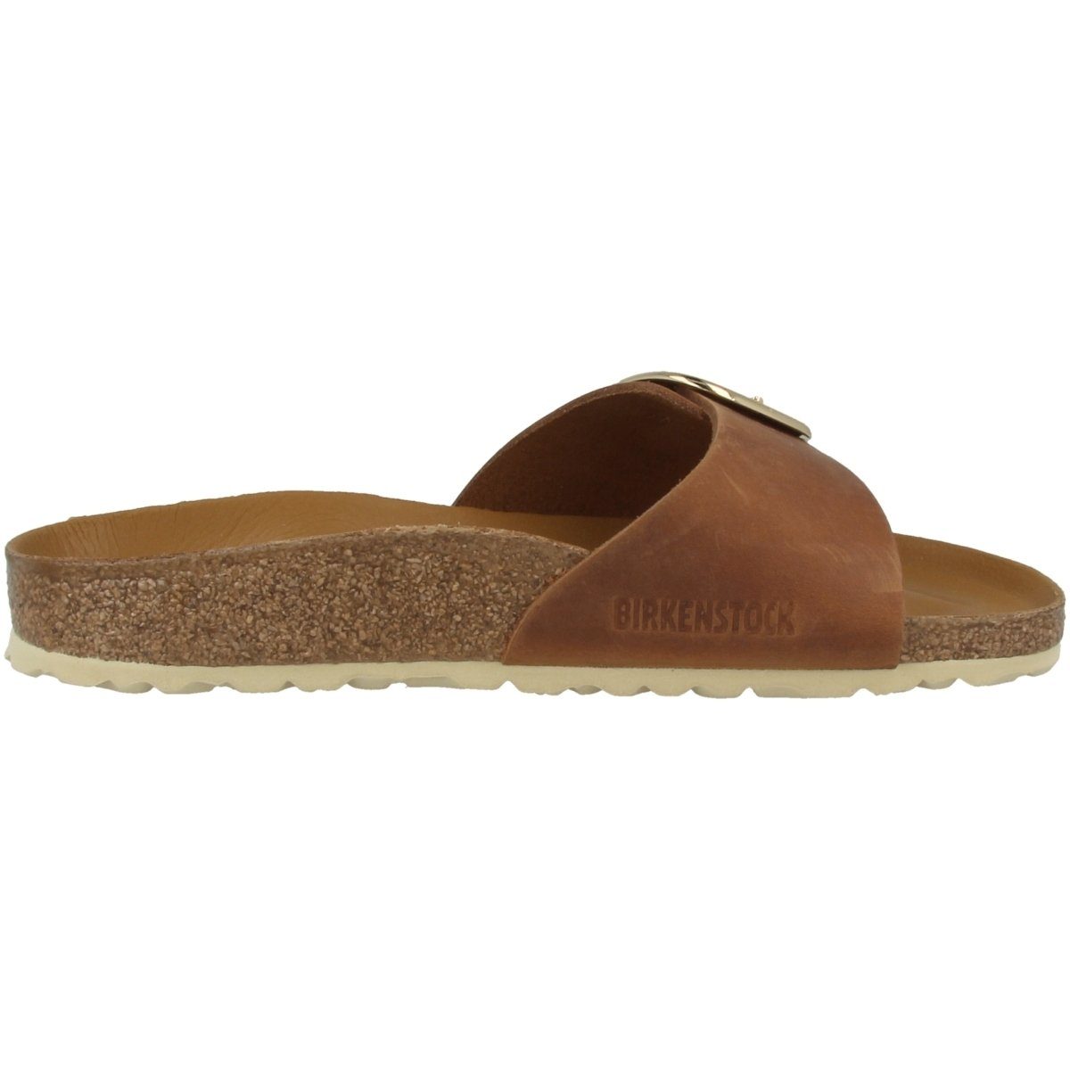 Birkenstock Madrid Big Buckle geöltes Nubukleder schmal Damen Pantolette Hausschuhe, Sandaletten, Mules, Pantoffeln, Slipper