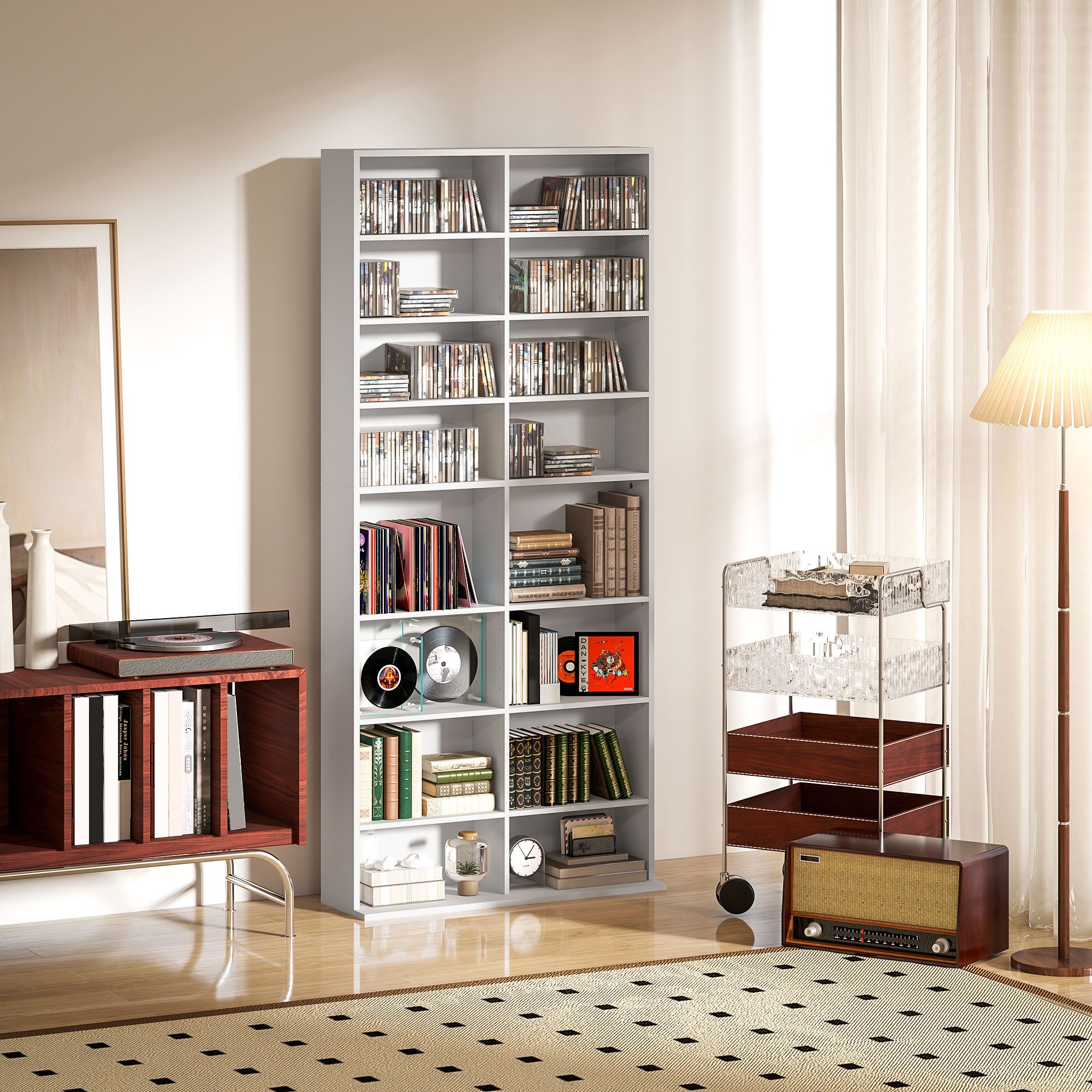HOMCOM CD-Regal CD-Ständer für bis zu 640 CDs oder 360 DVDs oder 430 Bluray günstig online kaufen
