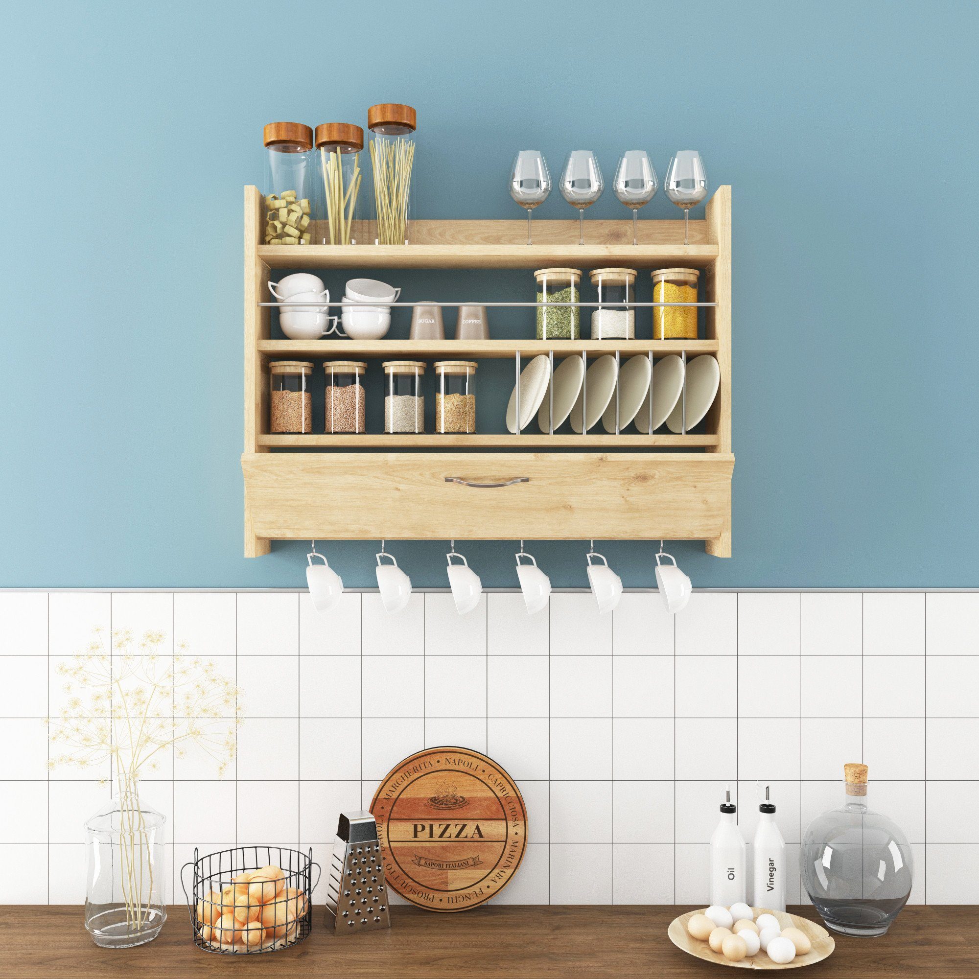 Skye Decor Wandregal 100% MELAMINE COATED PARTICLE BOARD, 65 cm x 15 cm x 8 günstig online kaufen