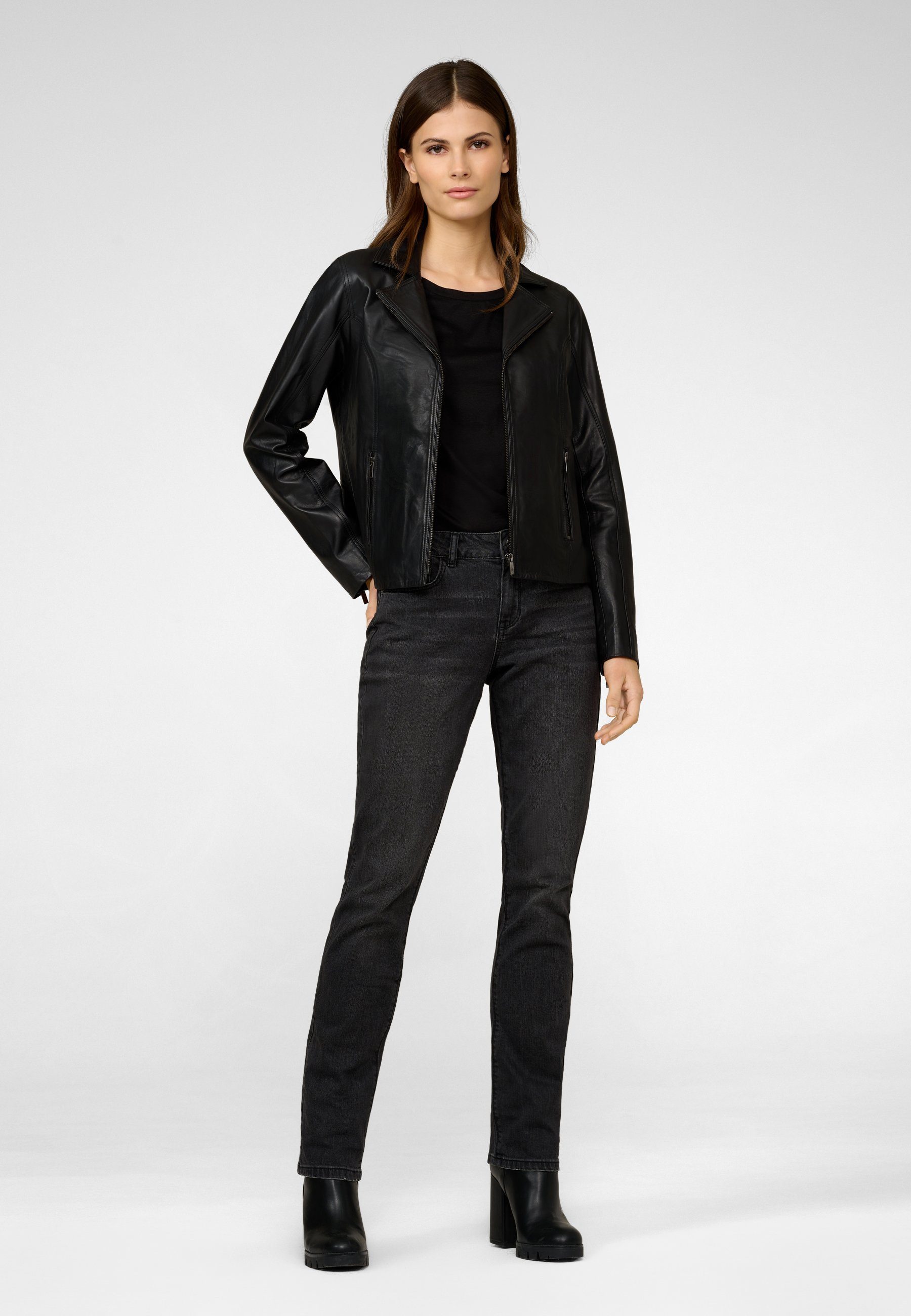 RICANO Lederjacke Amelie Hochwertiges Lamm-Nappa Leder günstig online kaufen