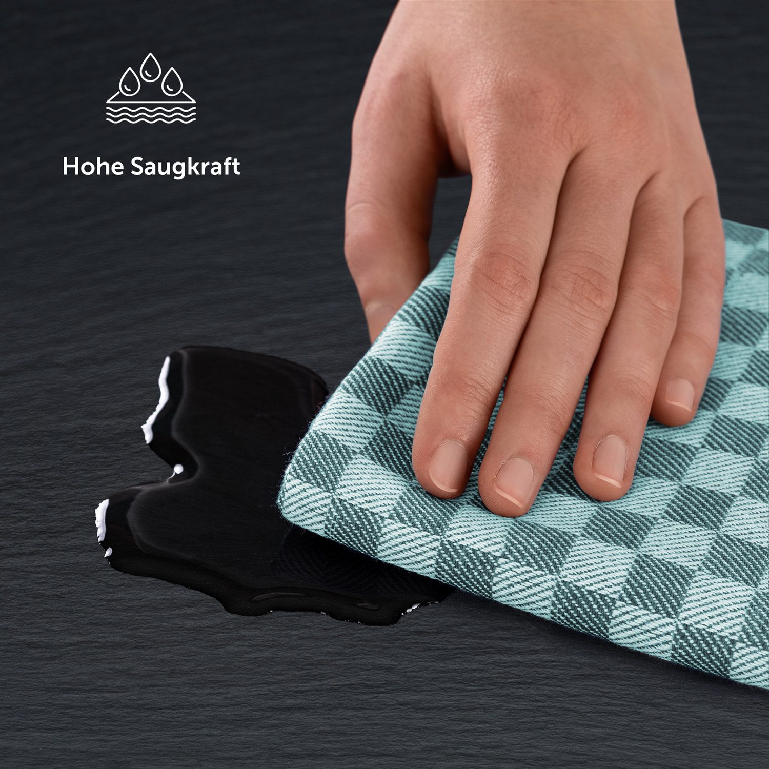 Blumtal Geschirrtuch Premium Geschirrhandtücher in 50 x 70 cm, (Set, 5-tlg., 5, 10 oder 20 Geschirrtücher), 100% Baumwolle, Oeko-TEX® Zertifiziert – Bild 5 von 5