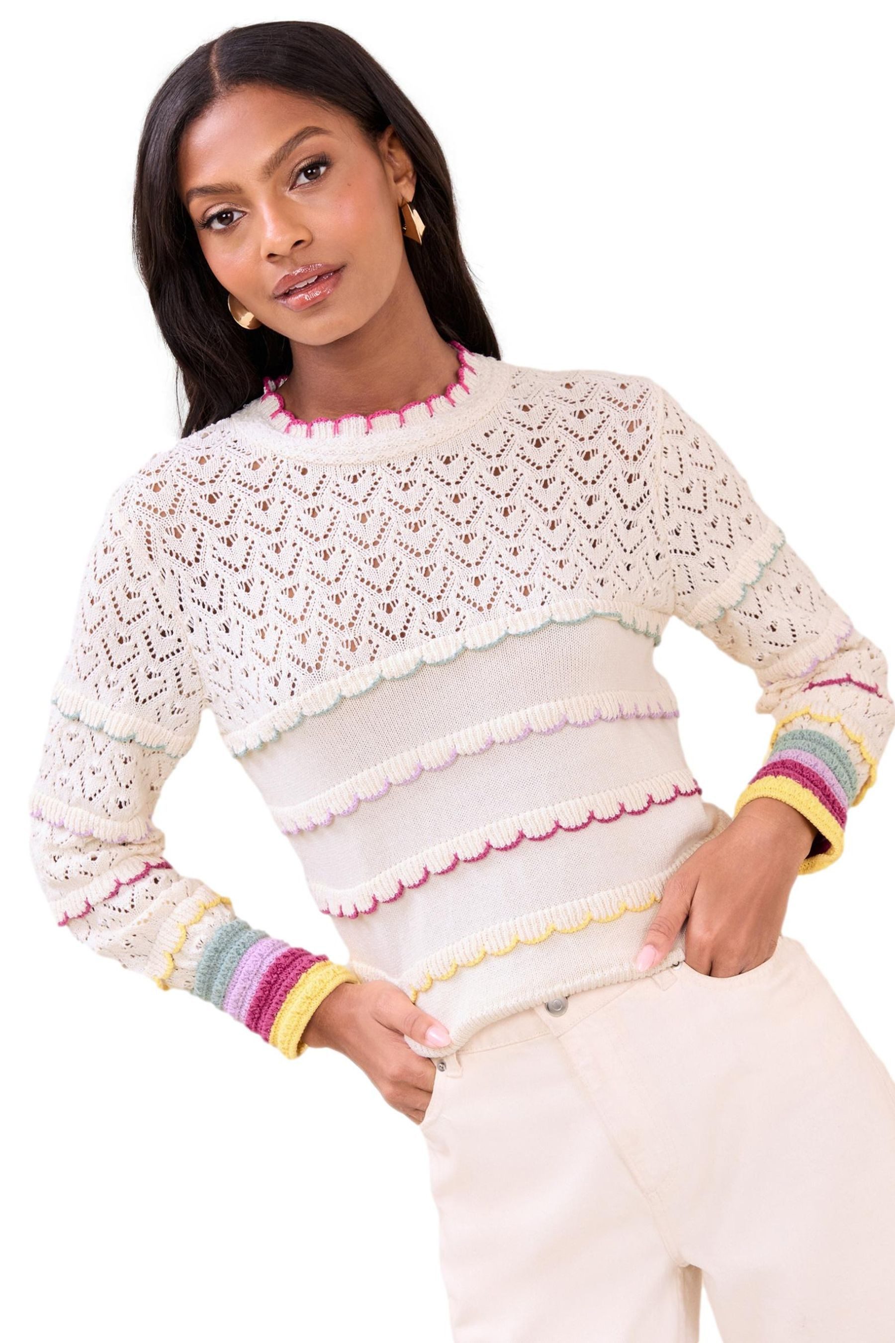 Strickpullover Lipsy Langärmeliger Rundhalspullover, Regular