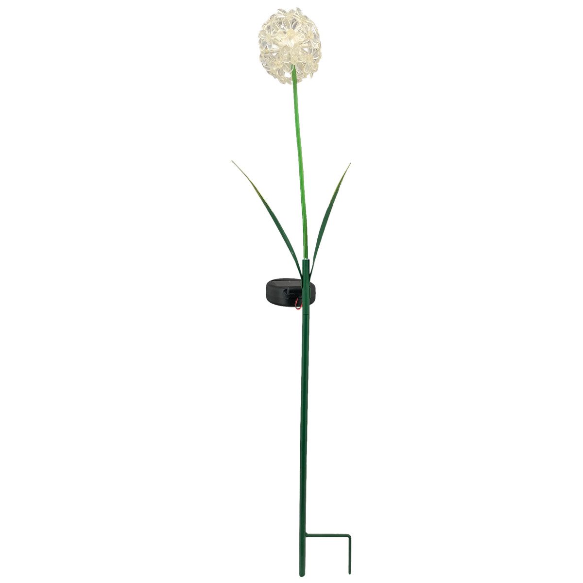 matches21 HOME & HOBBY Gartenstecker Solarstecker Allium 1 Blüte weiß (1-St) Leuchtend