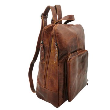 Ella Eisvogel Rucksack Feiner Pull-Up Echtleder Vintage Freizeitrucksack, Echtes Büffelleder geölt & gewachst