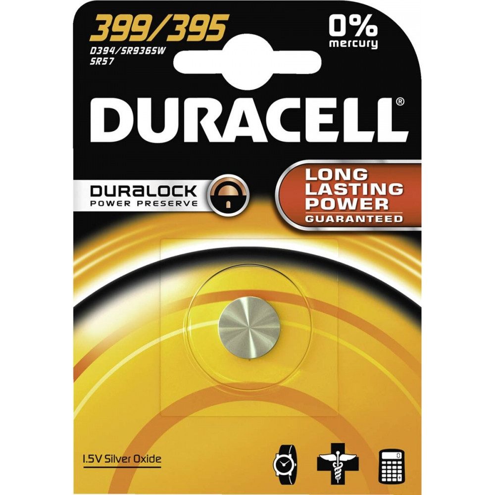 Duracell Duracell D399/D395 Knopfzellen-Batterie. Knopfzelle, (1.5 Volt V), Hochwertige Duracell-Qualität