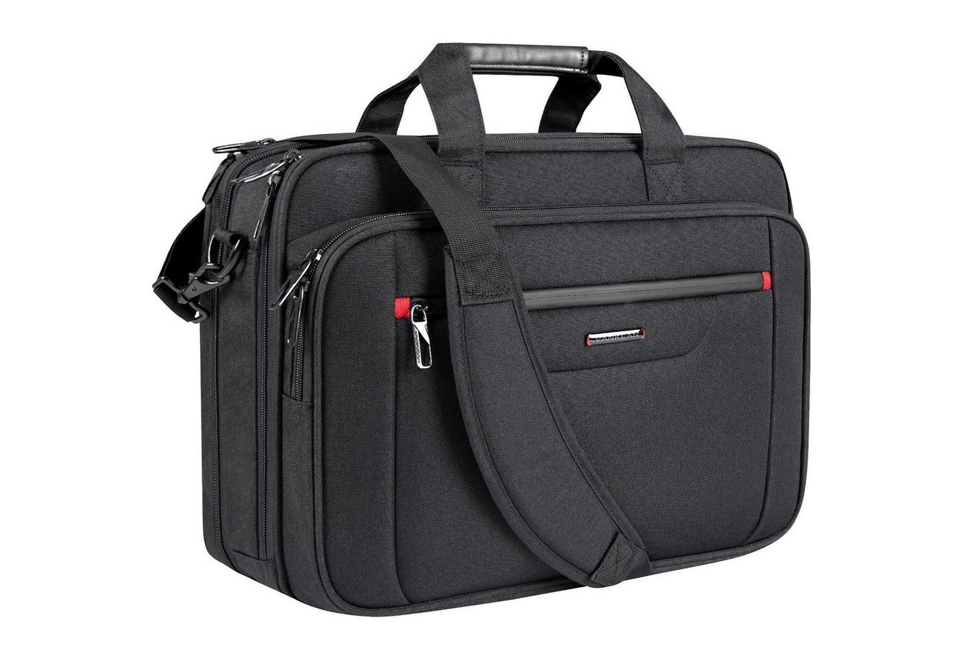 LuxusKollektion Laptoptasche Laptoptasche 17,3 Zoll wasserabweisend erweiterbar Schwarz