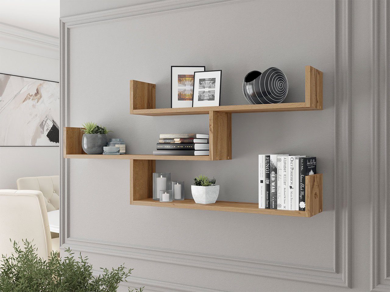 MIRJAN24 Wandregal Trio 003, 119x18x55 cm, mit Haken zum Aufhängen günstig online kaufen