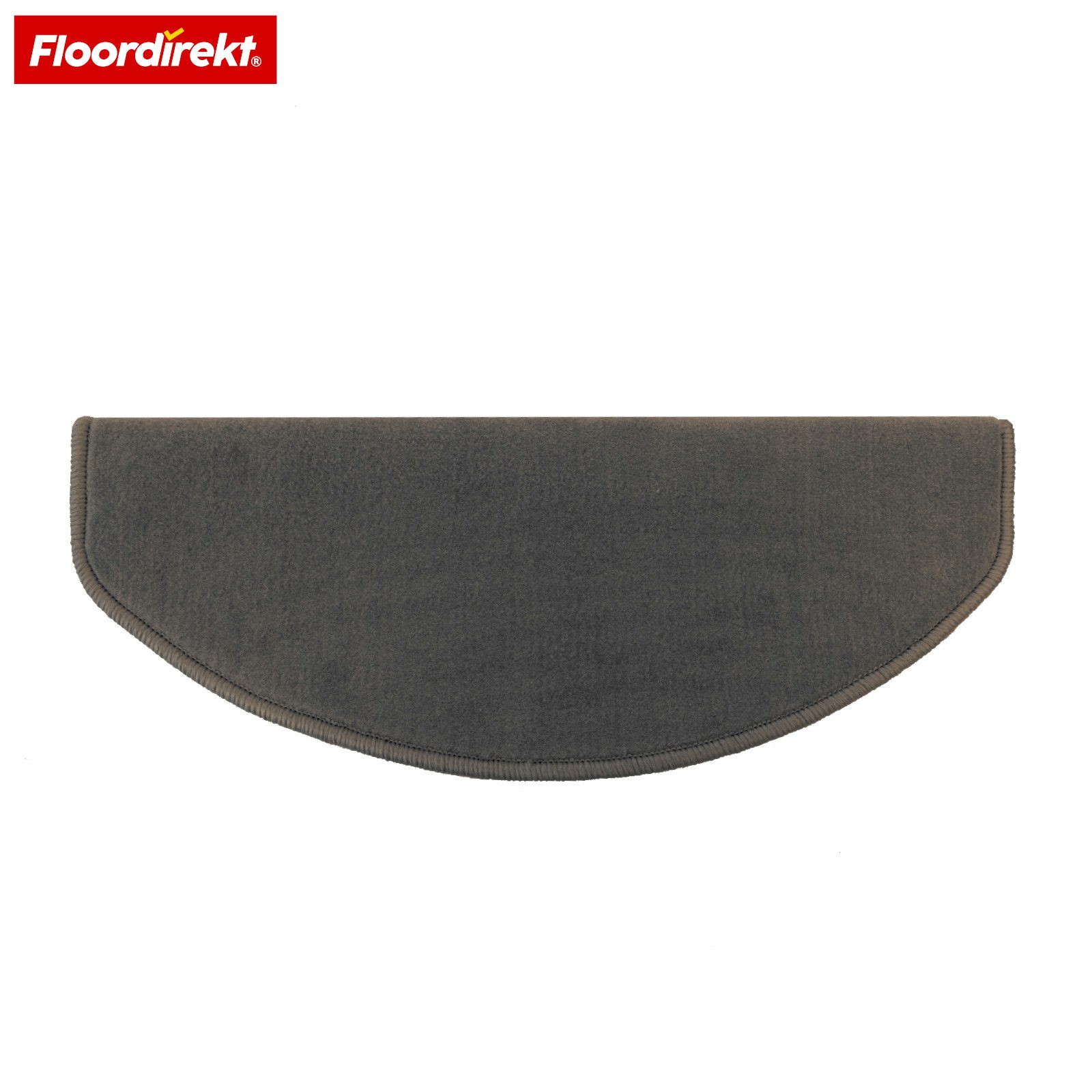 Floordirekt Stufenmatte Treppenmatte halbrund Wien Velours rutschfest selbstklebend, Gekettelt für hohe Langlebigkeit