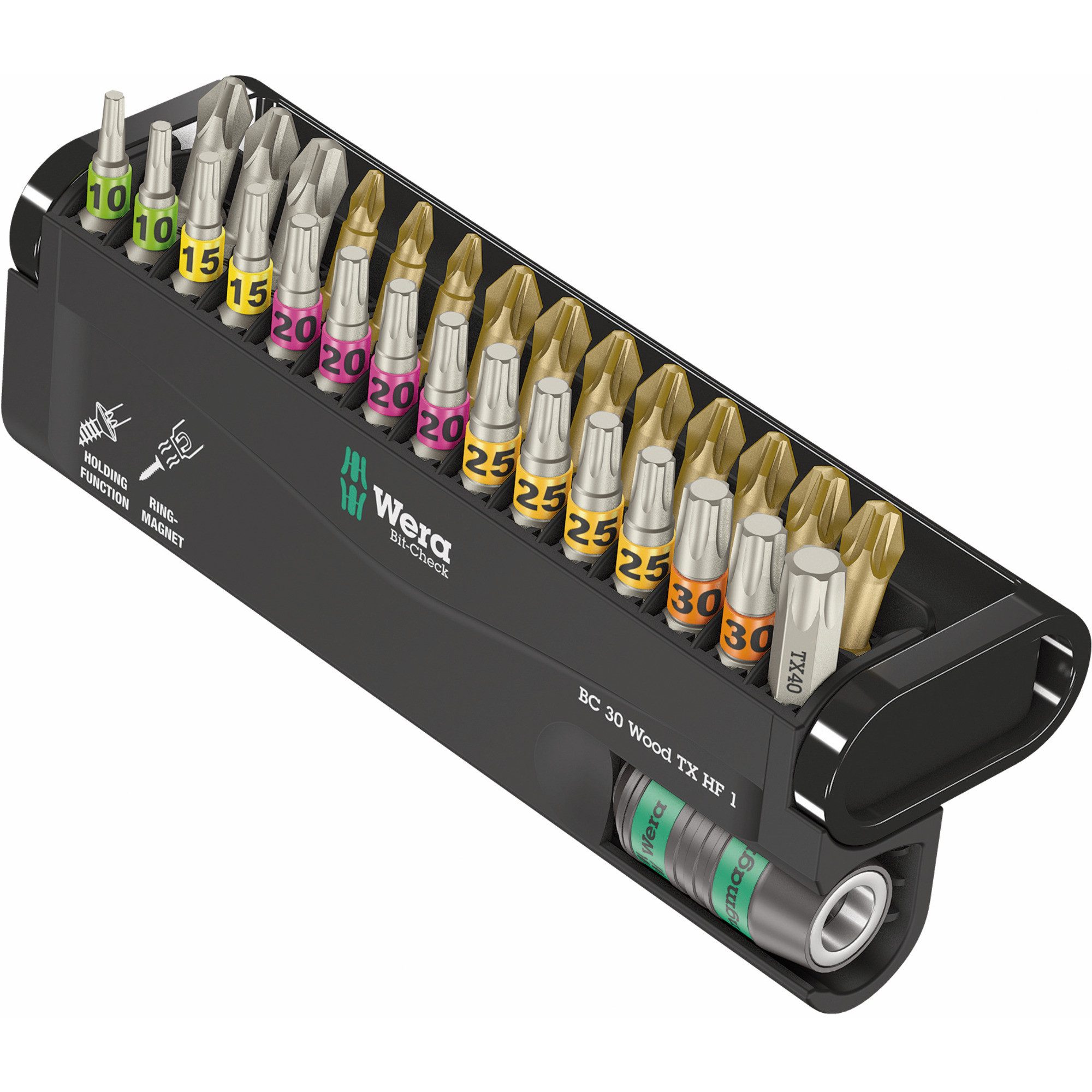 Bohrer- und Bitset Wera Bit-Check 30 Wood TX HF 1, Bit-Satz