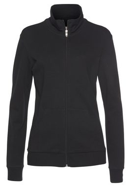 Bench. Loungewear Sweatjacke mit glänzender Logostickerei am Stehkragen, Loungeanzug