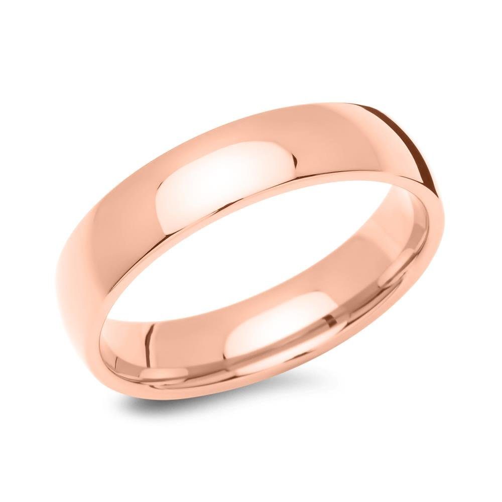 Unique Fingerring Polierter Unique Edelstahlring rosévergoldete günstig online kaufen