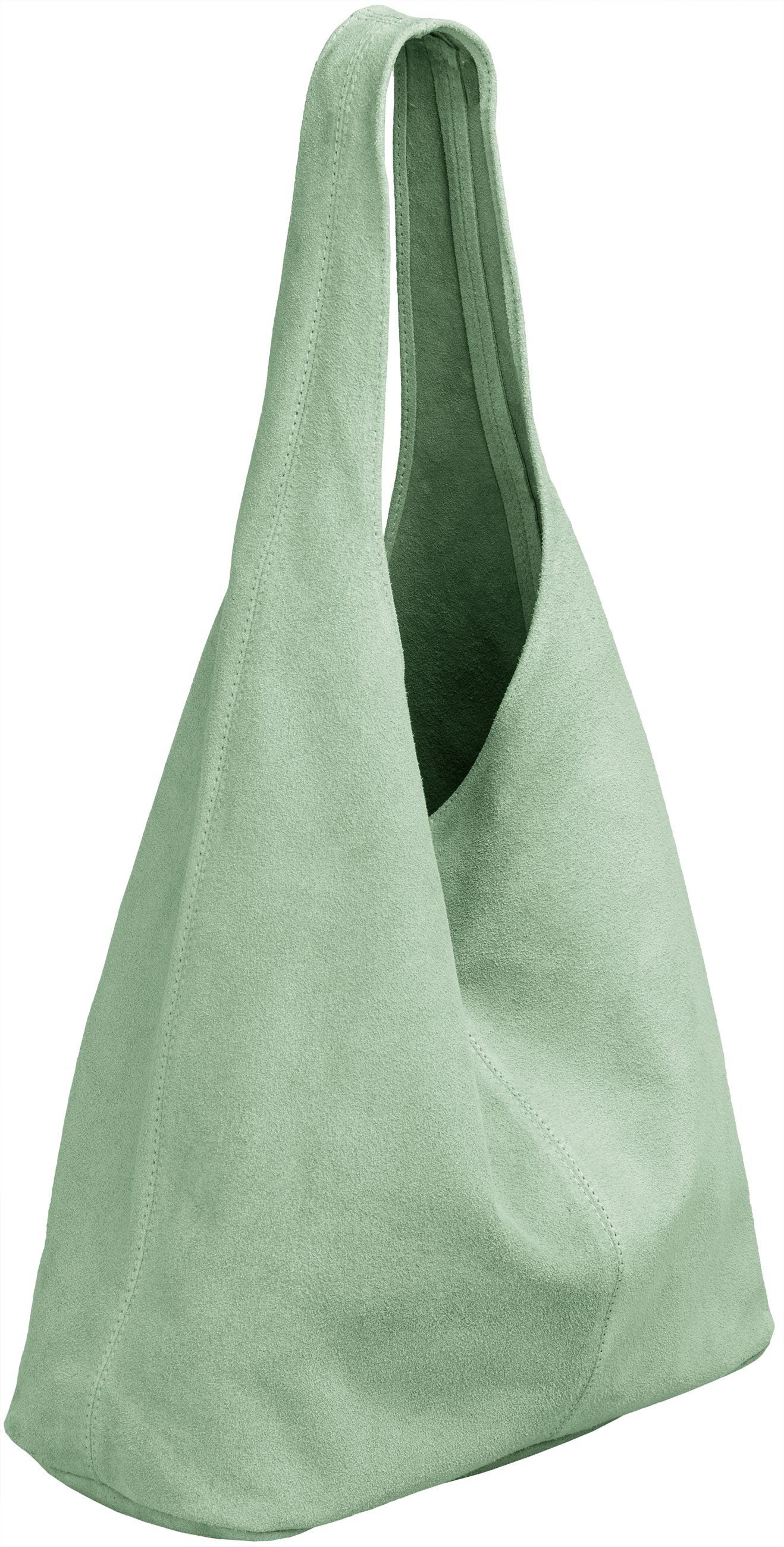 Caspar Schultertasche große Damen Wildleder Tasche Hobo Bag - CLASSIC LINE günstig online kaufen